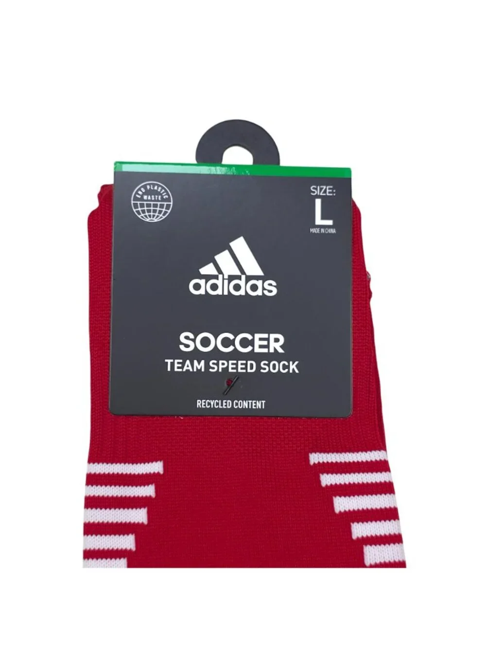 Adidas Soccer Team Speed Socks L Aeroready Compression Cushioned Recycled Fabric